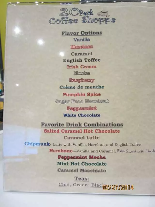 20 Perk Coffee Shoppe