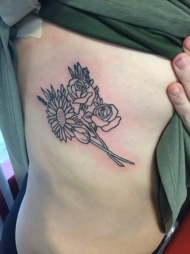 Anchor & Rose Tattoo