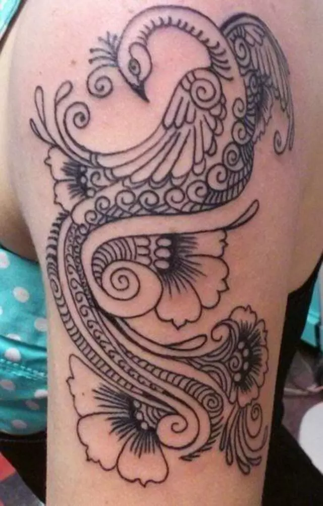 Anchor & Rose Tattoo